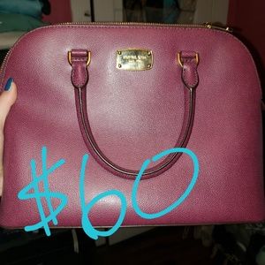 Burgundy Michael Kors handbag